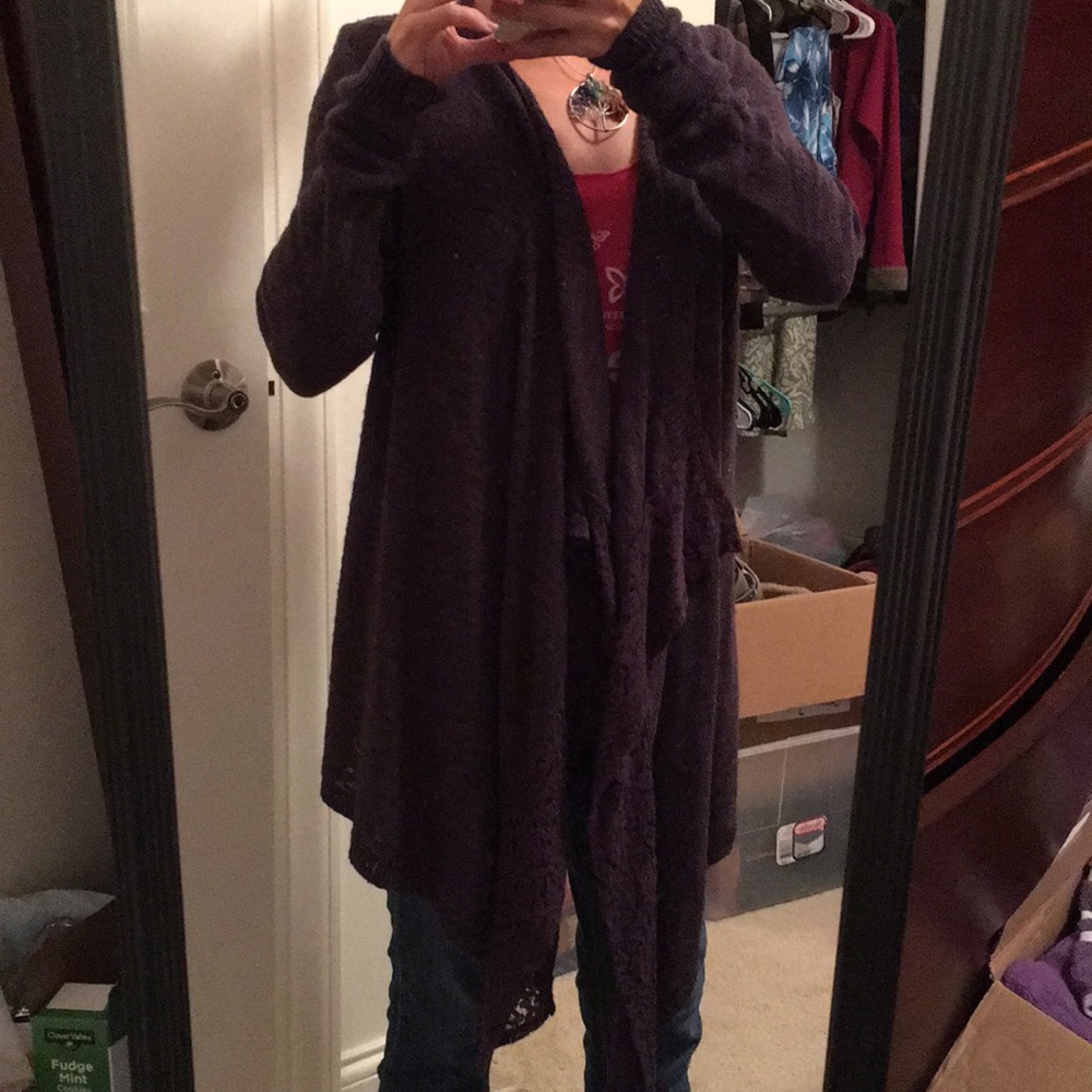 Purple “shrug” light weight sweater